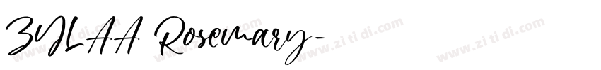 ZYLAA Rosemary字体转换